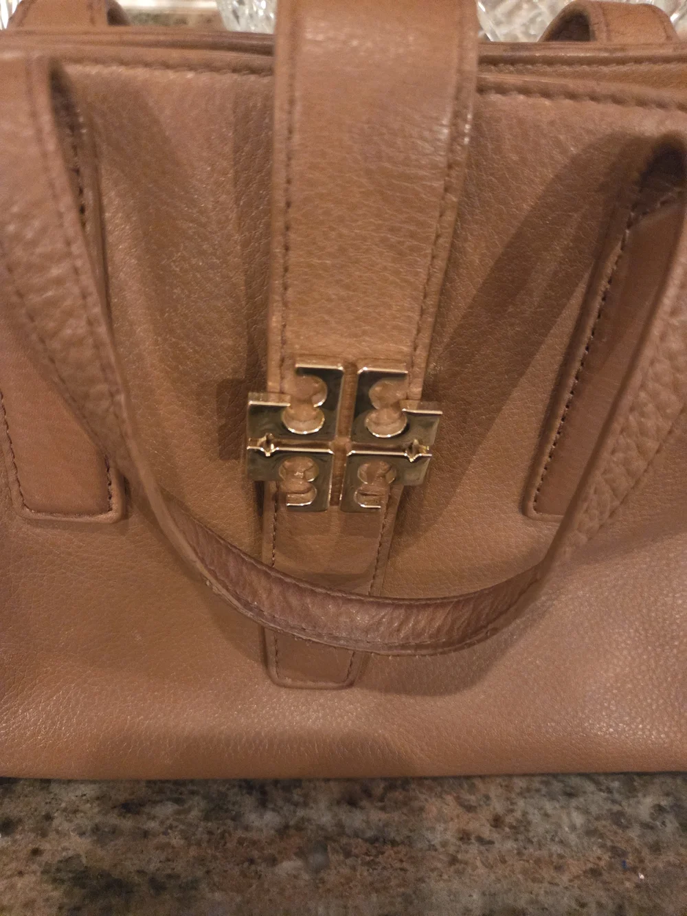 Tory Burch Brown Leather  Satchel